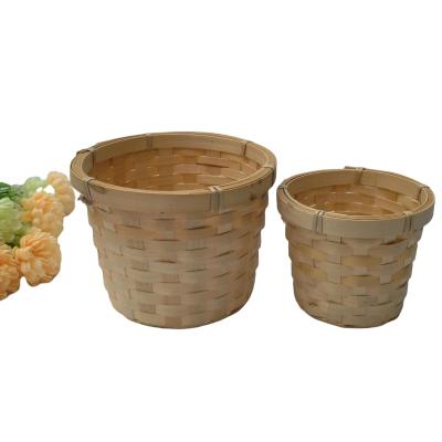 China Viable Home Factory Bamboo Crafts Egg Fruit Bamboo Pen Storage Basket for sale