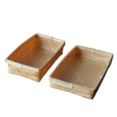 China Eco Friendly Wholesale Manufacturing Woven Gift Folding Natural Palm Leaf Bamboo Packaging Boxes Vietnam Style for sale