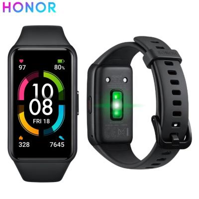 China Original Wifi Fitness Tracker Heart Rate Blood Pressure Monitor Honor Band 6 1.47 Inch AMOLED Wifi Global Wristband Waterproof for sale