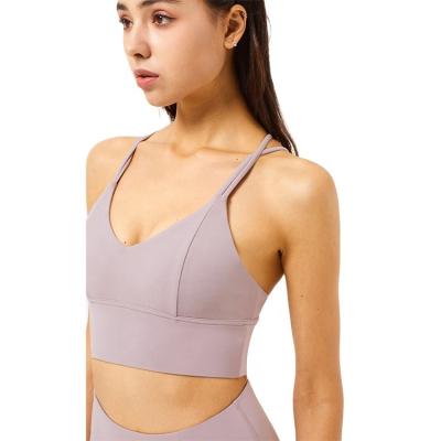 China Factory Wholesale Breathable Nylon Spandex Sports Anti-Static Quick Dry Bra For Women for sale