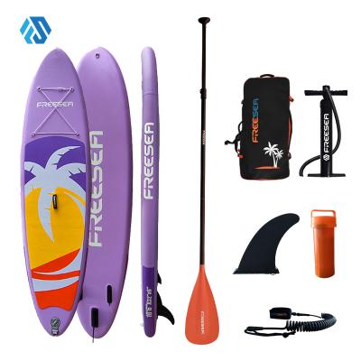 China iSUP waterproof surfboard FREESEA padel inflatable surf stand up paddle board isup yoga board for Lady for sale