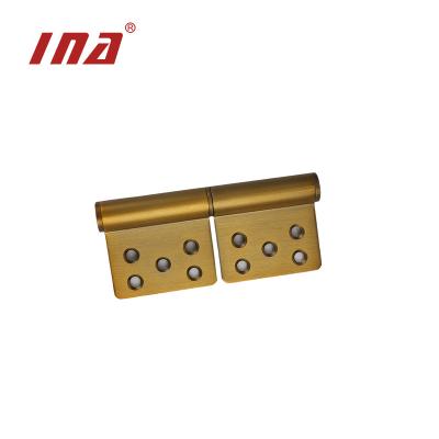 China Good Price Door Hinge 201 Door 5*4*3 Stainless Steel Wooden Yellow Bronze Easy Installation Flag Hinge For Hotel Door for sale