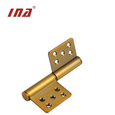 China Hot Selling Easy Installation Flag Hinge 201 Stainless Yellow Swing Hinge 5*4*3 No Ball Bearings For Room Door for sale