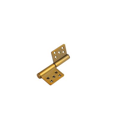 China High Quality Easy Installation 201 Stainless Steel Door Hinge Yellow Bronze Flag Hinge 5*4*3 No Ball Bearings For Door for sale