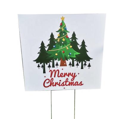 China Moving Variable Green Merry Christmas Tree Decoration Sign for sale