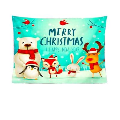 China Easy Assembly Polyester Fabric Digital Printed Merry Christmas Custom Outdoor Yard Flag Banner for sale