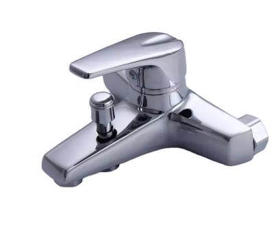 China Economical Metered Faucets Custom Design Brass Two Way Faucet Hot And Cold Sink Wall Mounted Faucet for sale