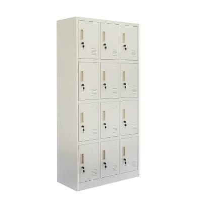 Cina Customized 12 Doors Metal Cold Rolled Steel Steel Locker Wardrobe For Gym And School With MirrorFor Sale China Production Cheap Steel Locker in vendita