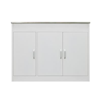 China Knock Down Kitchen Metal Filing Cabinet Stainless Steel Basin Door Cabinet for sale