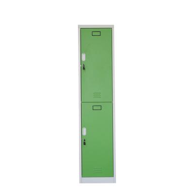 중국 Use for Colorful Door Fabric School Tier 2 Closet 2 Cabinet Metal Steel Locker for Hospital Factory Gym 판매용