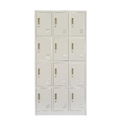 China 12 Door Metal Steel Locker Customized Wardrobe Design Cold Rolled Gym New Use School For Sale China Factory Cheap Steel Locker for sale