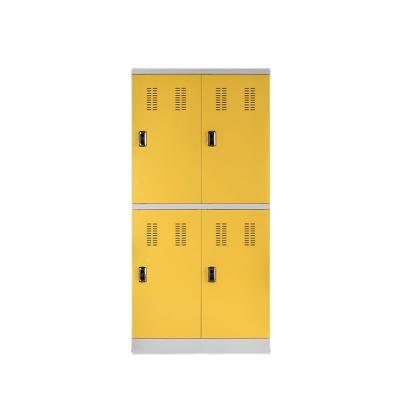 中国 Modern High Quality Steel Gymnastic Steel Wardrobes Storage Cabinet Furniture Electronic Combination Lock Electronic Combination Wardrobe Children's Yellow Kitchen 販売のため