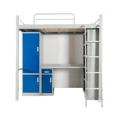 China Storage Metal Locker Bed Steel Bunk Beds Bedroom Use Metal Beds Customized Cheap Manufacture Price Desk And Wardrobe for sale