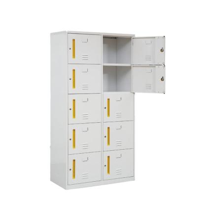 China Commercial Office Furniture Steel Office Furniture 10 Tiers Metal Wardrobe Lockers Cabinet 5 Door Storage Locker Cabinets for sale