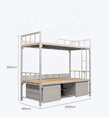 China Disassemble Metal Bunk Bed Beds Steel Iron On Sale Easy College School Student Kids Use Knockdown Structure Factory for sale