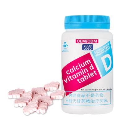 China Improved Bone Density OEM Health Care Supplement Calcium Vitamin D3 Tablet Vitamin D3 Bone Teeth Health for sale