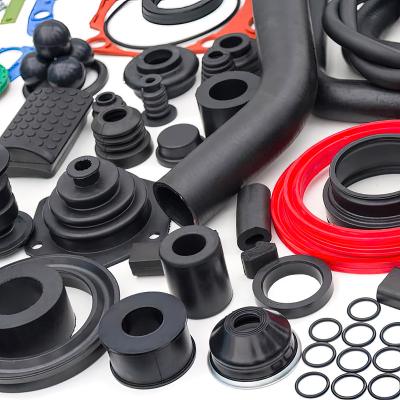 China Customer Request Custom Design NR CR NBR EPDM Molding Molded Rubber Auto Vehicle Accessories Rubber Parts Parts for sale