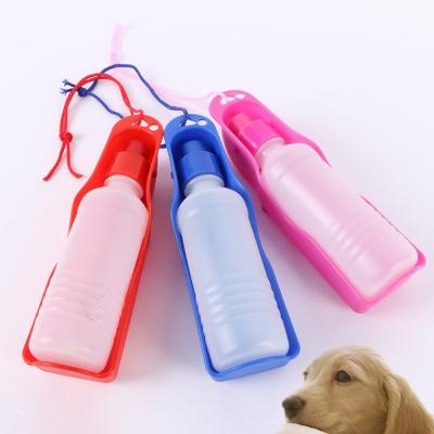 China Durable Travel Portable Dog Bowl Sport Water Bottle Outdoor Pet Feeder Bottle Drinks for sale