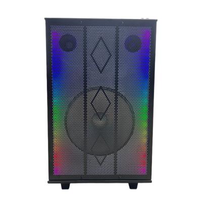 China Factory Wholesale PORTABLE Music Sound System Portable Speaker Wireless Double 8 Inch Plastic Big Horn City Loudspeaker With Led Screen for sale