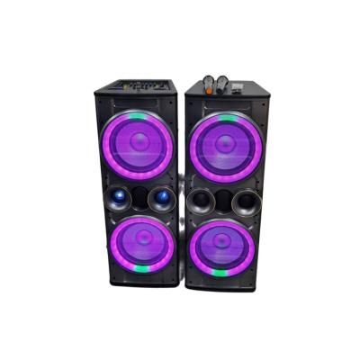 China Mini 2023 Top Selling Amazon 8 Inch Led Flashing Light Party Speakers For Smartphone With MIC Music Wooden Speaker for sale