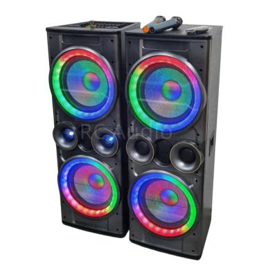 China OEM factory mini 12 inch subwoofer speaker 250W tws-Bluetooth party box speaker active sound system RGB led karaoke speaker for sale