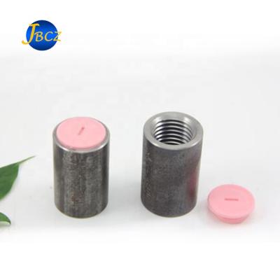 China Construction Building Materials Steel Metal Rebar Parallel Threaded Rebar Splicing Coupler With Plastic Rebar Mushroom End Cap 12-40mm for sale