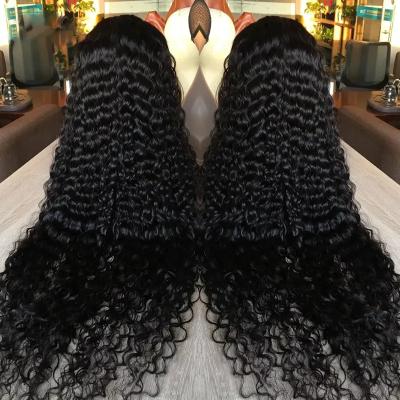 China Body Wave 30 Deep Wave 13x4 Lace Front Human Hair Wigs, Peruvian Transparent Lace Body Wave Frontal Wigs, 36 Inch Water Wave Wig Hair for sale