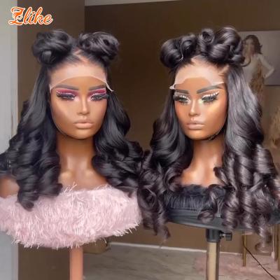 China Body Wave 13x4 Pre Plucked Bleached Knots Glueless Brazilian Hair Lace Front Wig, Raw Virgin Hair Wig For Black Women for sale