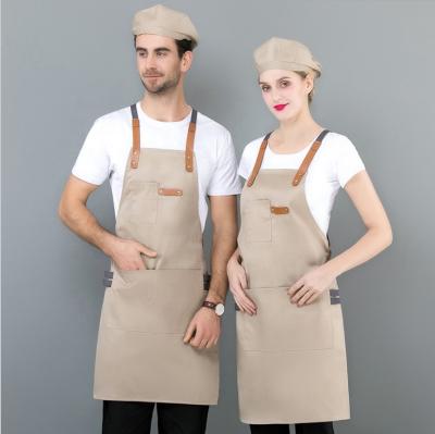 China Wholesale Design Logo Customized Chef Uniform Cotton Factory Cyalaa Unisex Use Cooking Apron Custom Kitchen for sale