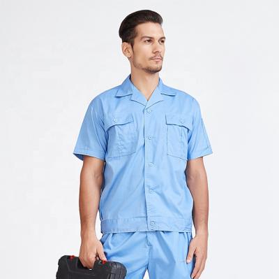 China Cyalaa Anti-fouling Summer Decontamination Tnsurance Men Work Clothing Set Workshop Eelder Site Work Uniform for sale