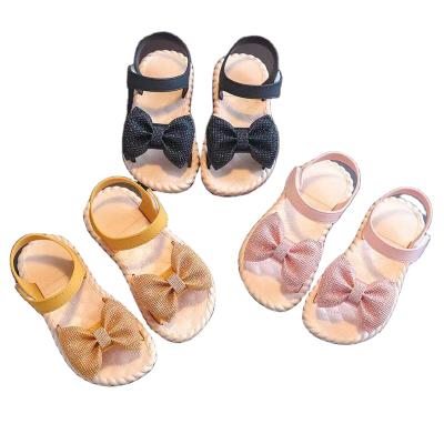 China 2021 Summer Breathable Children's Sandals Girls' Fashion Soft Bow Princess Unique Shoes for sale