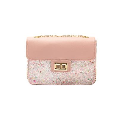 China Fasion bag small sequins wholesale women's cell phone bag slope through the package lock manufacturers direct supply for sale