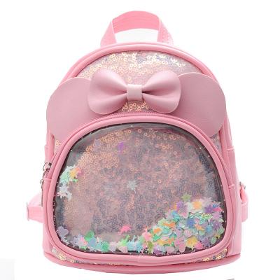 China New Kids Sequin Backpack Kindergarten Schoolbag Anti Lost Butterfly Cute Children's Bag 2-5 Diary Used Rope A Dope Baga School Bag for sale