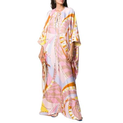 China 2021 Drop Shipping Washable Fashion Comfortable Ethnic Style Hijab Printing Design Women Long Dress For Muslim for sale