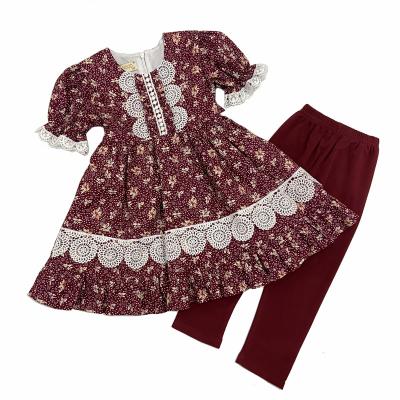 China New High Quality Flower Babies Sweet Twirling Dress Button Down Organic Clothes Girls Kids Cotton Dresses for sale