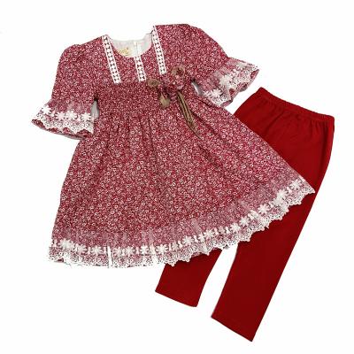 China 2021 Summer Most Popular Cotton Washable Print Girl Breathable Smocked Sweetie Dress for sale