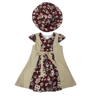 China Latest Design Breathable Baby Cotton Dresses Wholesale Kids Clothing Girl Dress With Buttons for sale