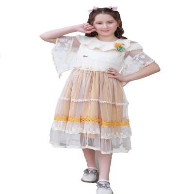 China 2021 Breathable Half Sleeve Girl Dress Dresses Kids Wedding Designs Baby Dress for sale