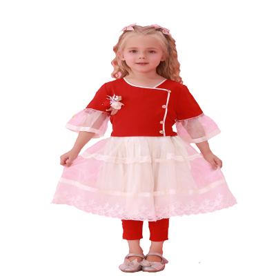 China 2021 Pretty New Pattern Children's Breathable Clothing Kid Girl Dress Summer Kid Breathable Custom Clothing Set 4-10 Years Old for sale