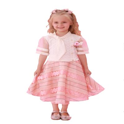 China 2021 CIA Girls Summer Princess Breathable Sling Mesh Fungus Puffy Dress Child Clothing Set for sale