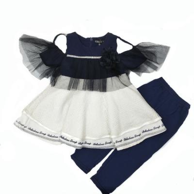 China 2021 baby patchwork contrast color breathable dress sleeveless off the shoulder mesh children's skirt kids dresses wholesale for sale