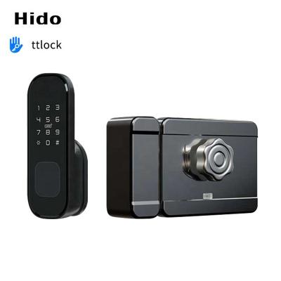 China Hido Office Security BLE TT Lock APP Keyless Digital Password Smart Door Rim Lock for sale