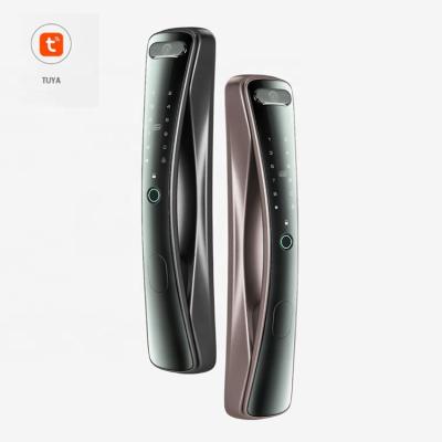 China Home Electronics Tuya Face Recognition Lock Front Door Biometric Smart Camera Lock for sale