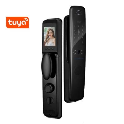 China Smart Built-in Camera Locks Fingerprint Doorbell Smartlock Tuya Smart Door Lock with Wifi for sale