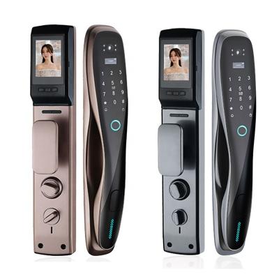 China Safety Visible Keyless Cam Lock Biometric Fingerprint Camera Automatic Digital Apartment Door Lock for sale