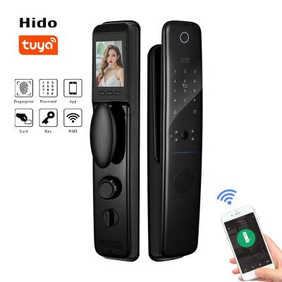 China Hido Biometric Cam Lock Fingerprint Tuya APP WIFI Camera Digital Keyless Door Lock for sale