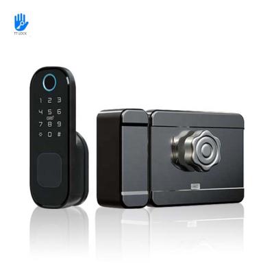 China Hido Virtual Password Lock Smart Fingerprint Rim Lock Digital Electronic Lock with TTlock App for sale