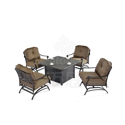 China Modern Austin Firetable Gas Furniture Set Outdoor Garden Koln Converstaion Sofa Set for sale