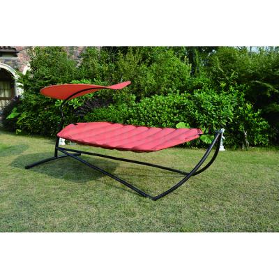 China Modern Unique Design Hot Sale Farrari Hammock Stand With Leaf Cover for sale