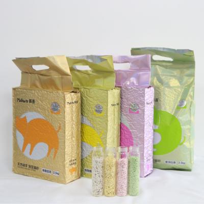 China Cats Lead Sales In Stock 2.5KG 1.5mm Natural Deodorant Strong Bunch Premium Tofu Cat Litter 5 Flavors for sale